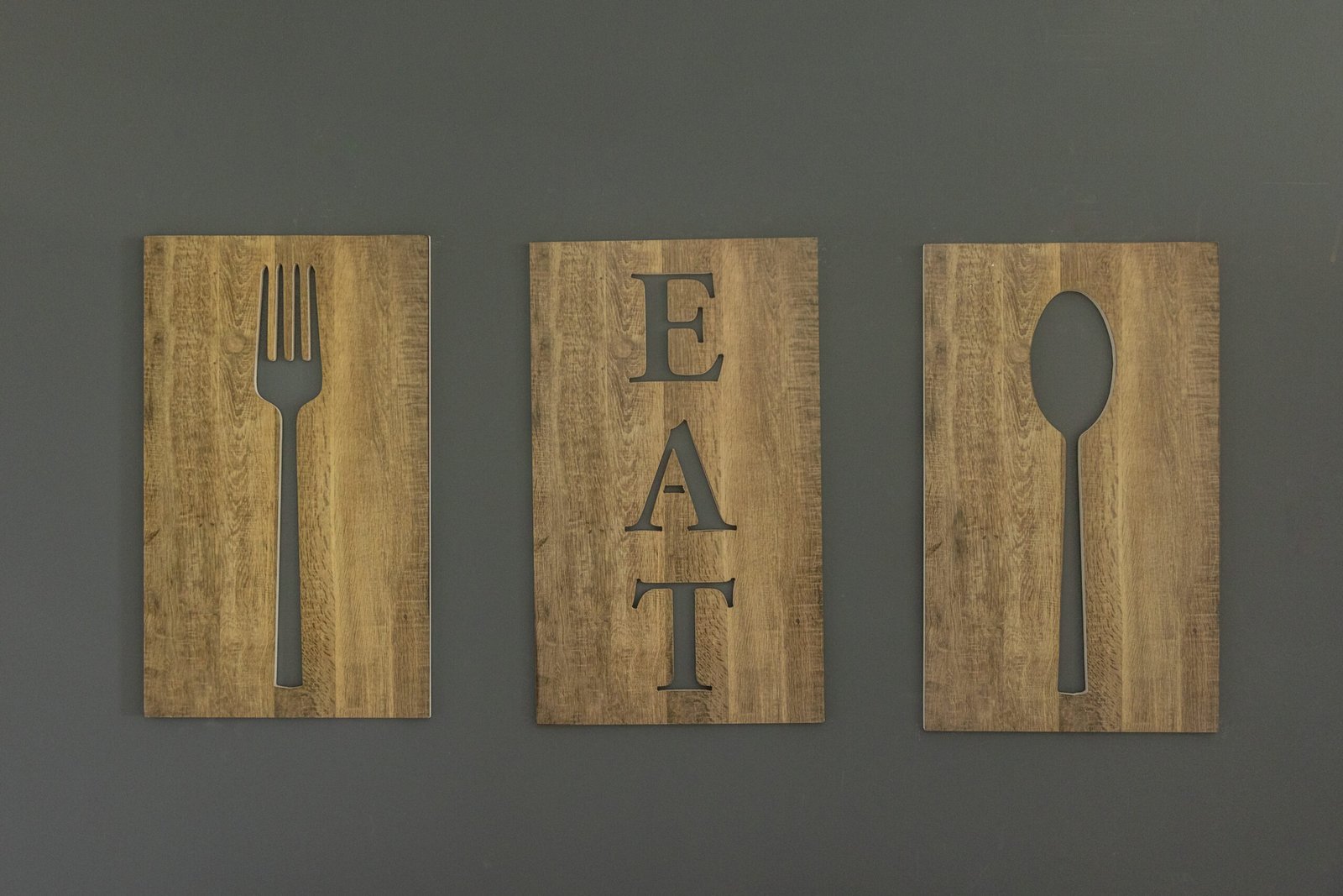 rustic wooden kitchen wall art
